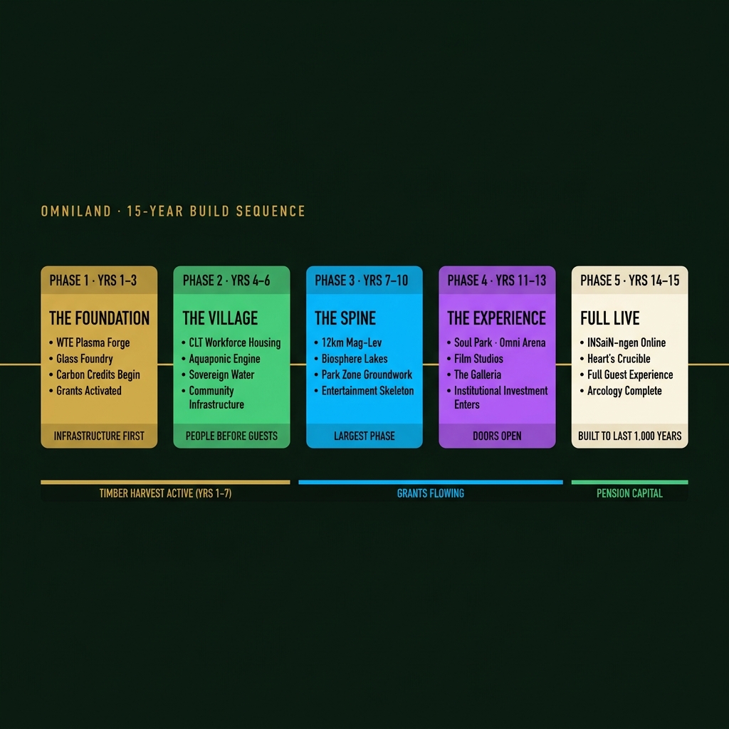 OmniLand 15-Year Phase Timeline